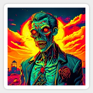 "Psychedelic Haunts: Unique and Colorful Halloween Horrors" Magnet